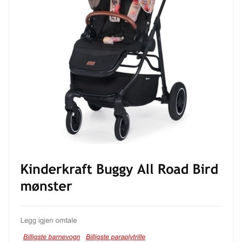 Kinderkraft Buggy All Road Bird mønster