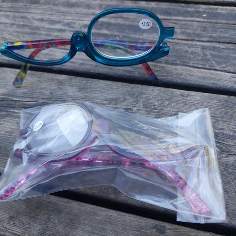 Sminke-briller/vippebriller  +3.50 2 stk nye