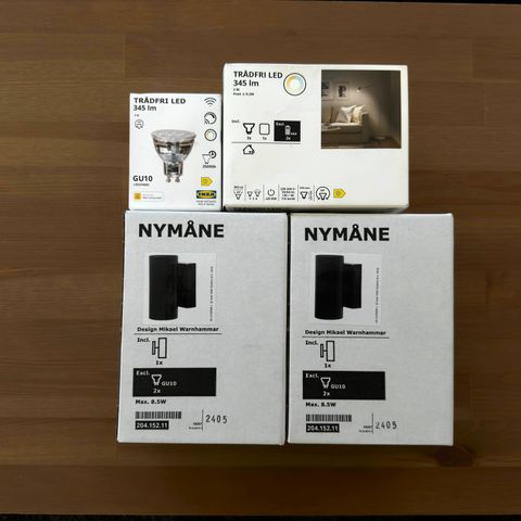 IKEA Ubrukt - 2stk Nymåne & 4stk Trådfri Smartlys pakke! - Orginal pris 1280kr!