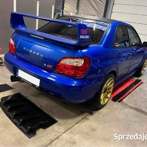 Bakfanger subaru impreza STI blå