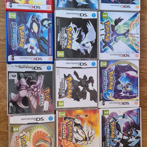 Pokemon spill samling DS/3DS