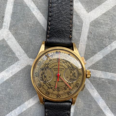 Vintage Rolex Astrua 18k.chrono ur. watch