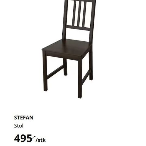 Nesten nye stefan kjøkkenstoler kjøpt samlet på IKEA til kr 990 selges