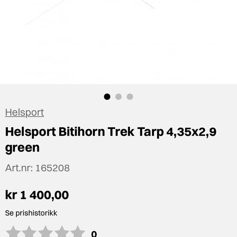 Helsport Bitihorn Tarp 4,35m*2,90m 3000mm vanntett