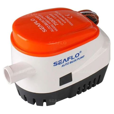 Seaflo lensepumpe automatisk inkl 1,5m 19mm slange 750GPH 12V