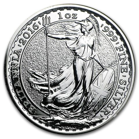 2016, Britannia, 1 oz, 999 Sølv.