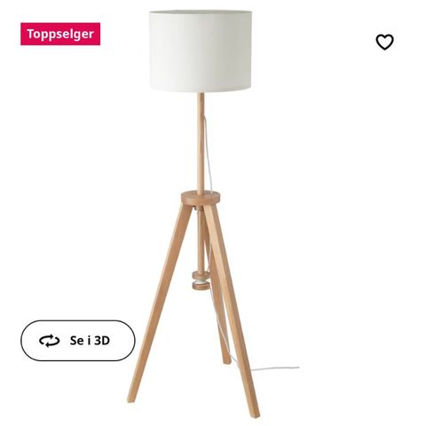 IKEA stålamper Lauters - 2 stk - pris pr stk!