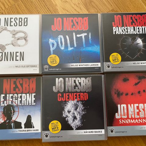 Jo Nesbø - LYDBØKER. PERFEKT TIL BILTUREN!