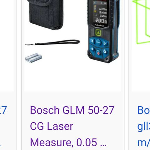 Bosch professional GLM 50-27 cg grønn laser