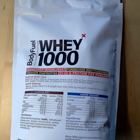 1 KG BodyFuel proteinpulver