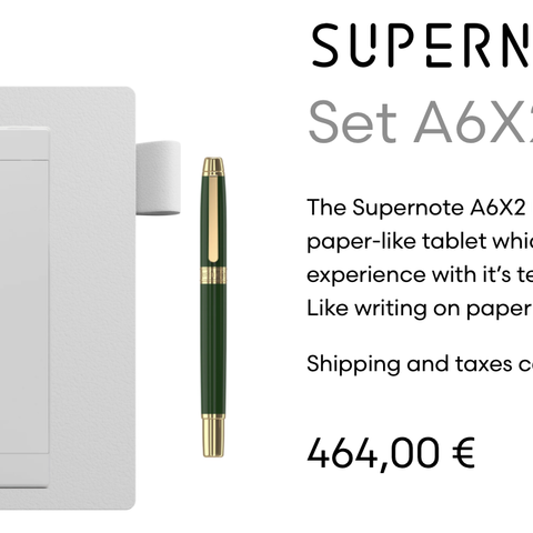 Supernote A6X2 Nomad - lesebrett