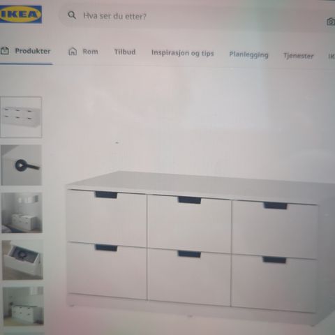 Ønskes kjøpt: Ikea Nordli kommode 120cm/6 skuffer