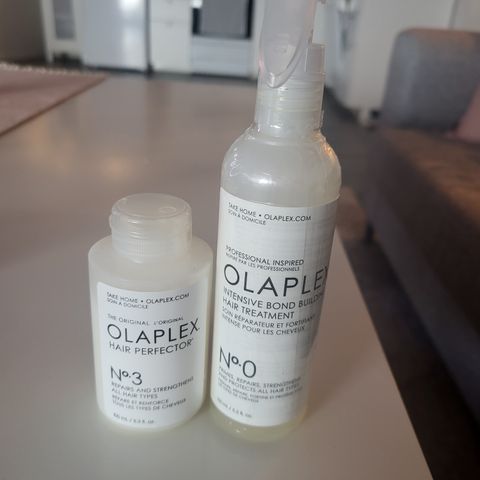 OLAPLEX hårkur.  No 0 og 3