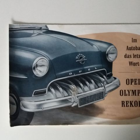 OPEL OLYMPIA REKORD -brosjyre.