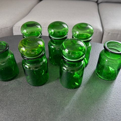 Grønne apotekerglass / krydderglass