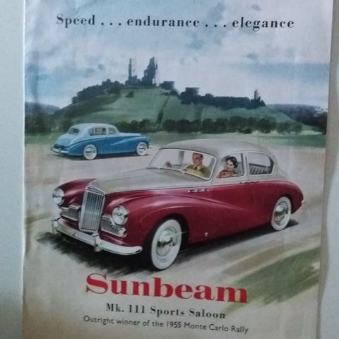 Sunbeam Mk. 111 Sport Saloon -brosjyre.