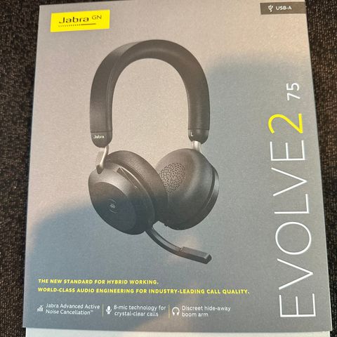 Helt ny Jabra Evolve 2 75 ( Hodetelefon) til salgs - Uåpnet i originalemballasje