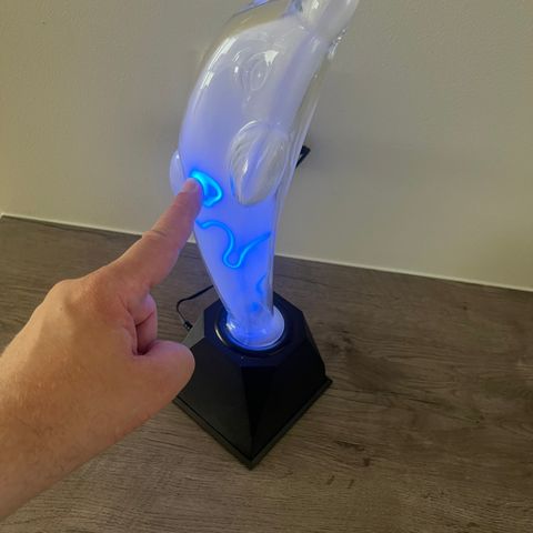 Vintage plasma lampe i glass - Delfin