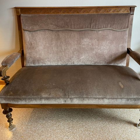 Antikk sofa, biedermeier fra 1890-tallet