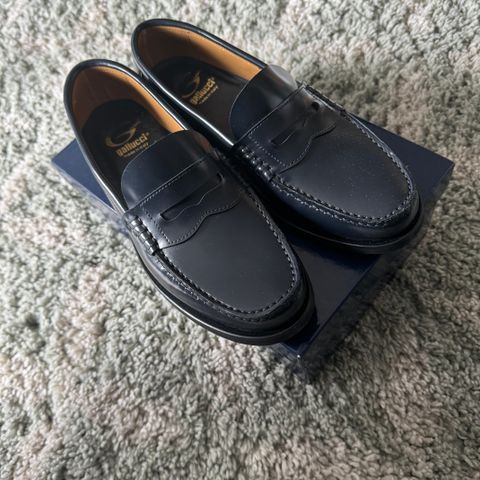 Ny Gallucci skinn sko loafers str 40