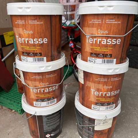 Terrassebeis 5x 2,7 liter shimmergrå