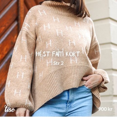 Hest fam kort, short, str 2 beige