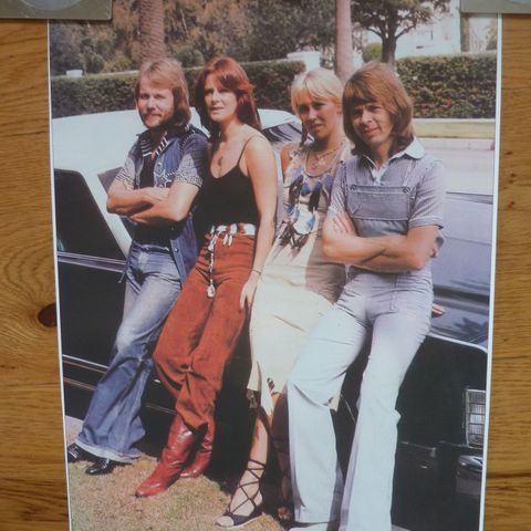 Poster av ABBA trykket på Canvas/Lerret