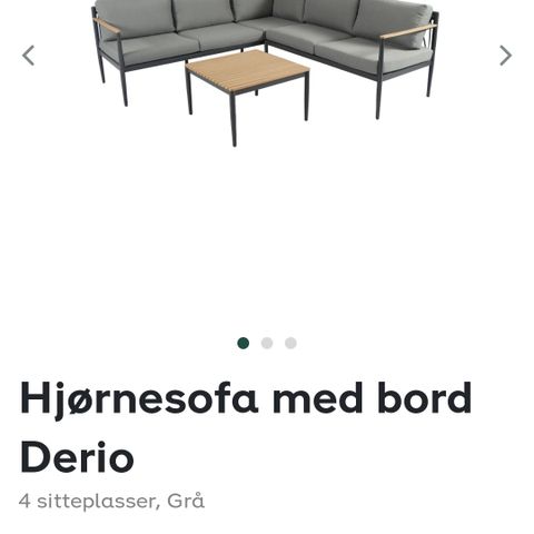 Hjørnesofa med bord