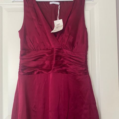 Ny lang kjole -100% silke