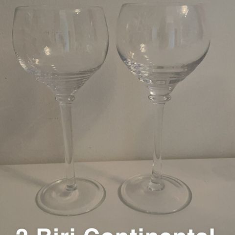 Biri Continental og Bristol glass