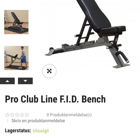 Nesten ny Pro Club Line Bench