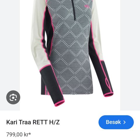 Kari Traa genser med glidelås, str S