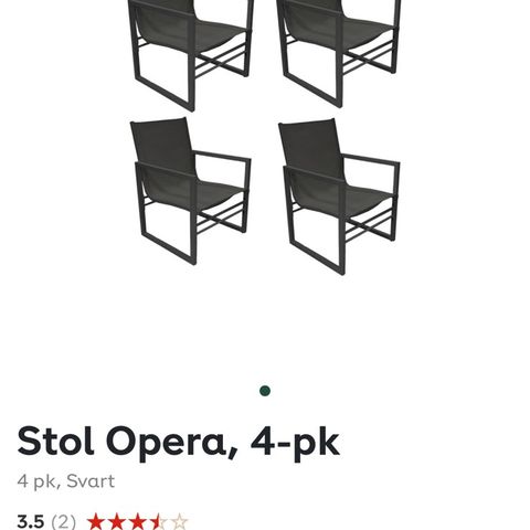 Helt nye Opera hagestoler 4 pk