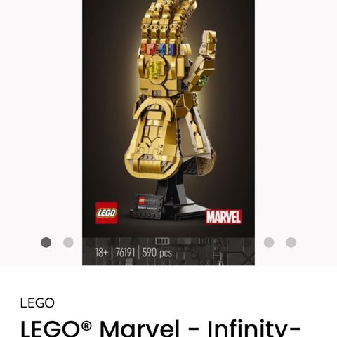 Lego Marvel infinity hanske