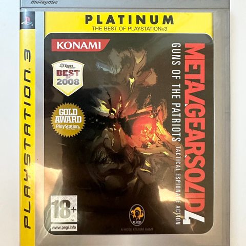 PlayStation 3: Metal Gear Solid 4 Guns of the Patriots [Platinum]