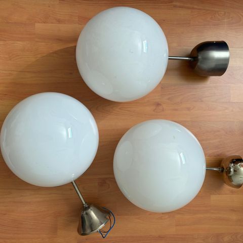 3 kuppellamper/skolelamper