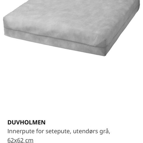 Duvholmen innerpute for sete Sollerön IKEA