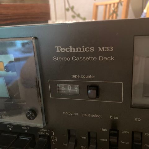 Technics Rs-M33 kassettspiller, mekanikken overhalt