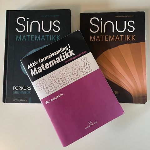 Sinus Forkurs Grunnbok + Oppgavesamling og Formelsamling i matematikk