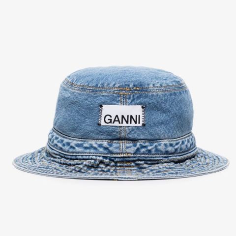 Ganni denim bucket hat