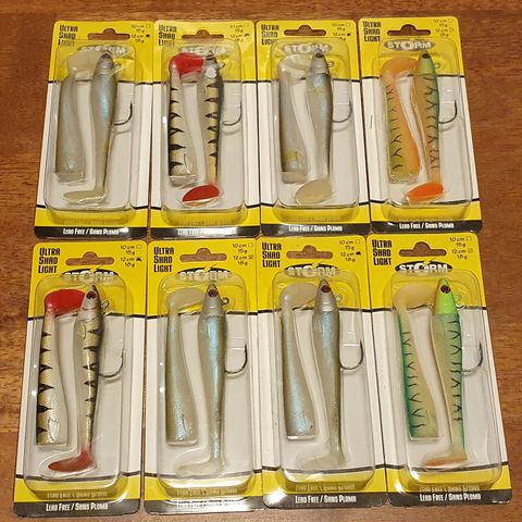 8 pakker jigger - Storm Ultra Shad Light 12 cm / 18 g