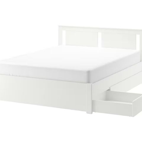 Songesand seng fra IKEA 160x200 inkl skuffer, ribbebunn og madrass