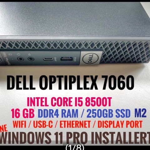 Dell Optiplex 7060 (Core i5/ 16GB RAM/ 256GB flash storage)