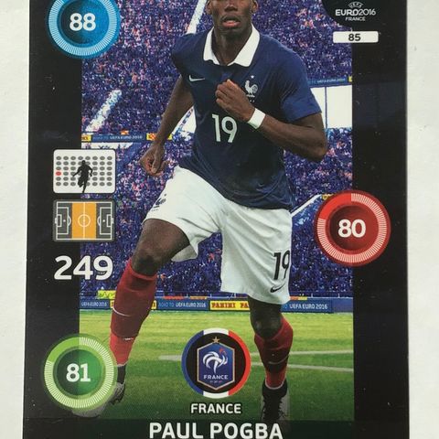 Paul Pogba Nr.85 France - Adrenalyn XL Road to Euro 2016 Panini