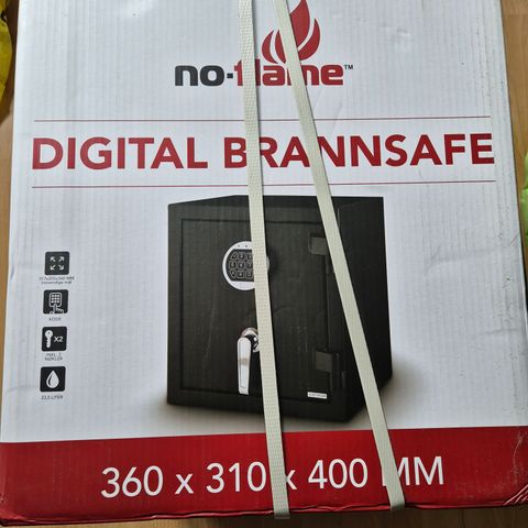 Uåpnet No-Flame digital brannsafe NORTEC