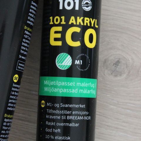 ECO maler akryl 101 Akryl -svanemerket- Fugemasse 2 tuber.