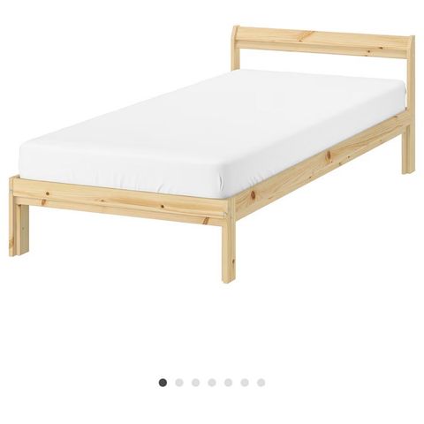 IKEA Neiden 90x200 seng med IKEA Malvik madrass