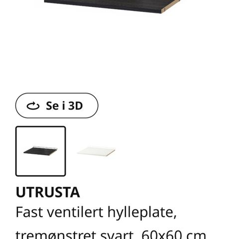 Utrusta hylleplate