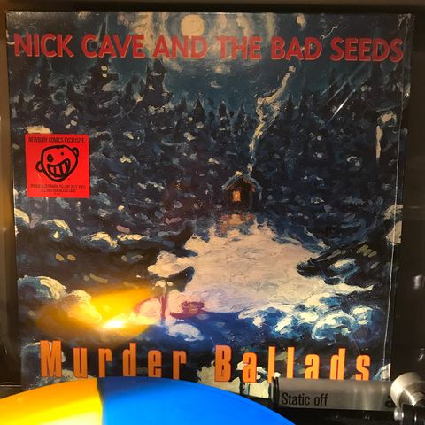 Nick Cave - «Murder Ballads» Newbury Comics blå/gul split