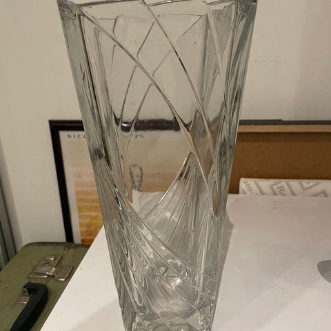 Stor krystall vase fra Mikasa